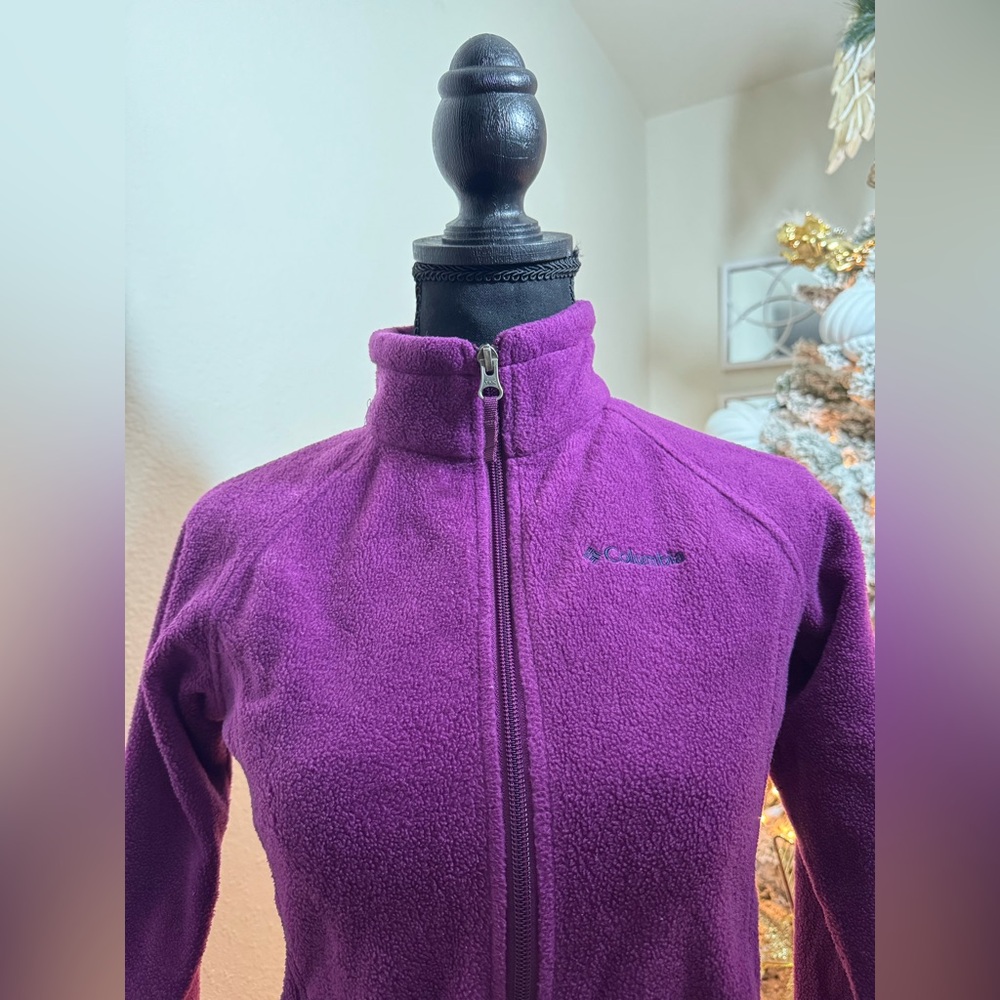 Columbia Girl’s Purple Mount Cannon Fleece Full Zip Size M (10-12) - Picture 6 of 6
